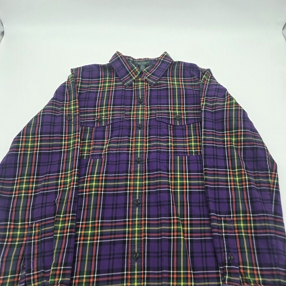 Lauren Ralph Lauren Tops - LRL Jeans Co Ralph Lauren Women PM  Shirt-Cotton Purple Plaid Button Up Top